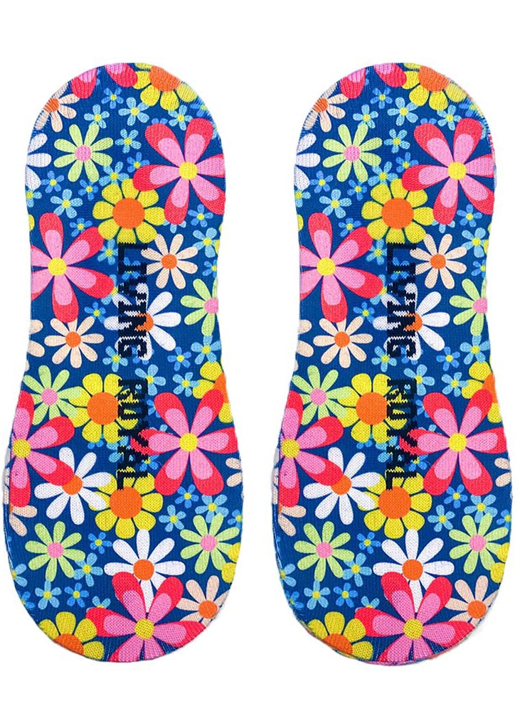 Retro Flowers Liner Socks